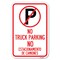 Signmission Bilingual No Parking Sign No Truck Parki Heavy-Gauge Aluminum Sign, 12" x 18", A-1218-24305 A-1218-24305 - alternate 1